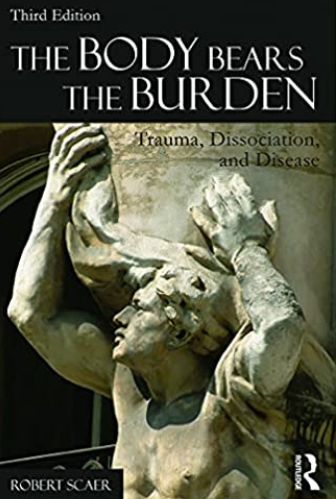 A statue of a person with the word burden written on it.